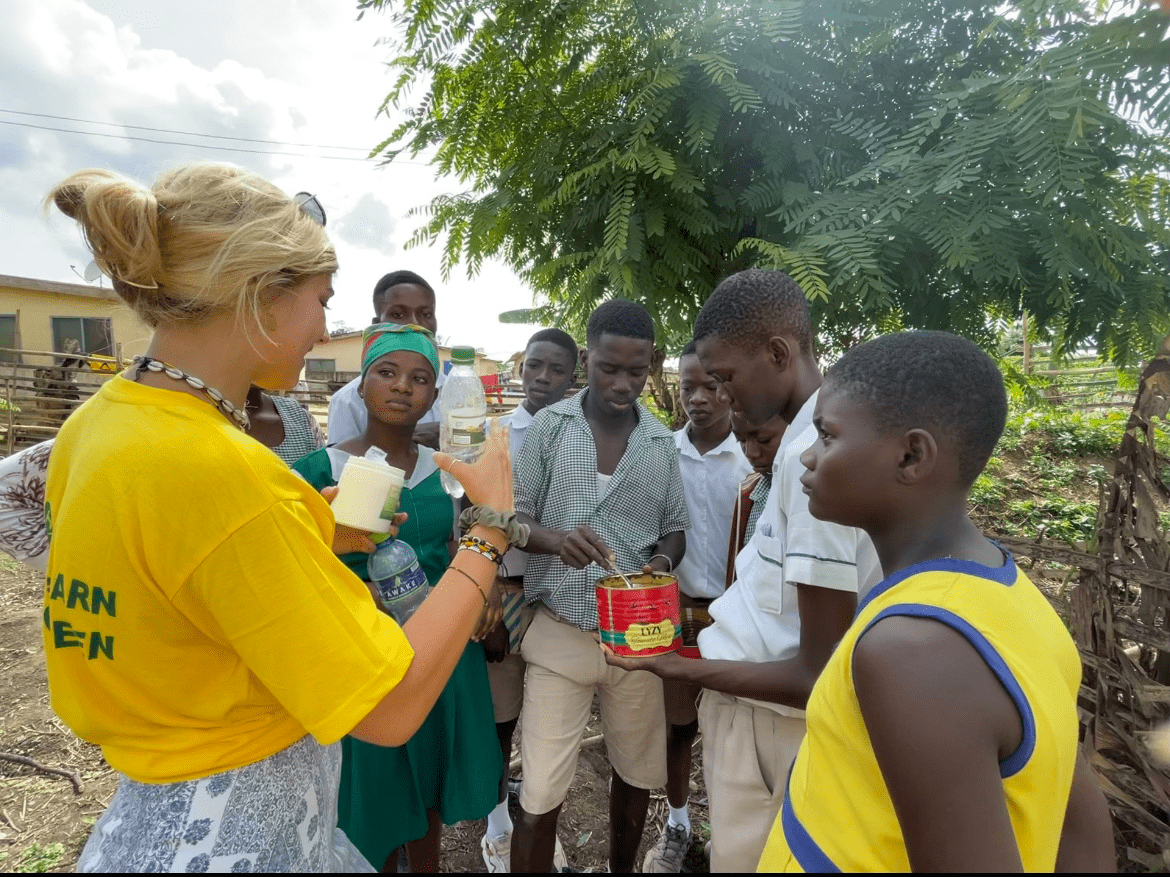 Mary Michael Lipford speaks to a group of students